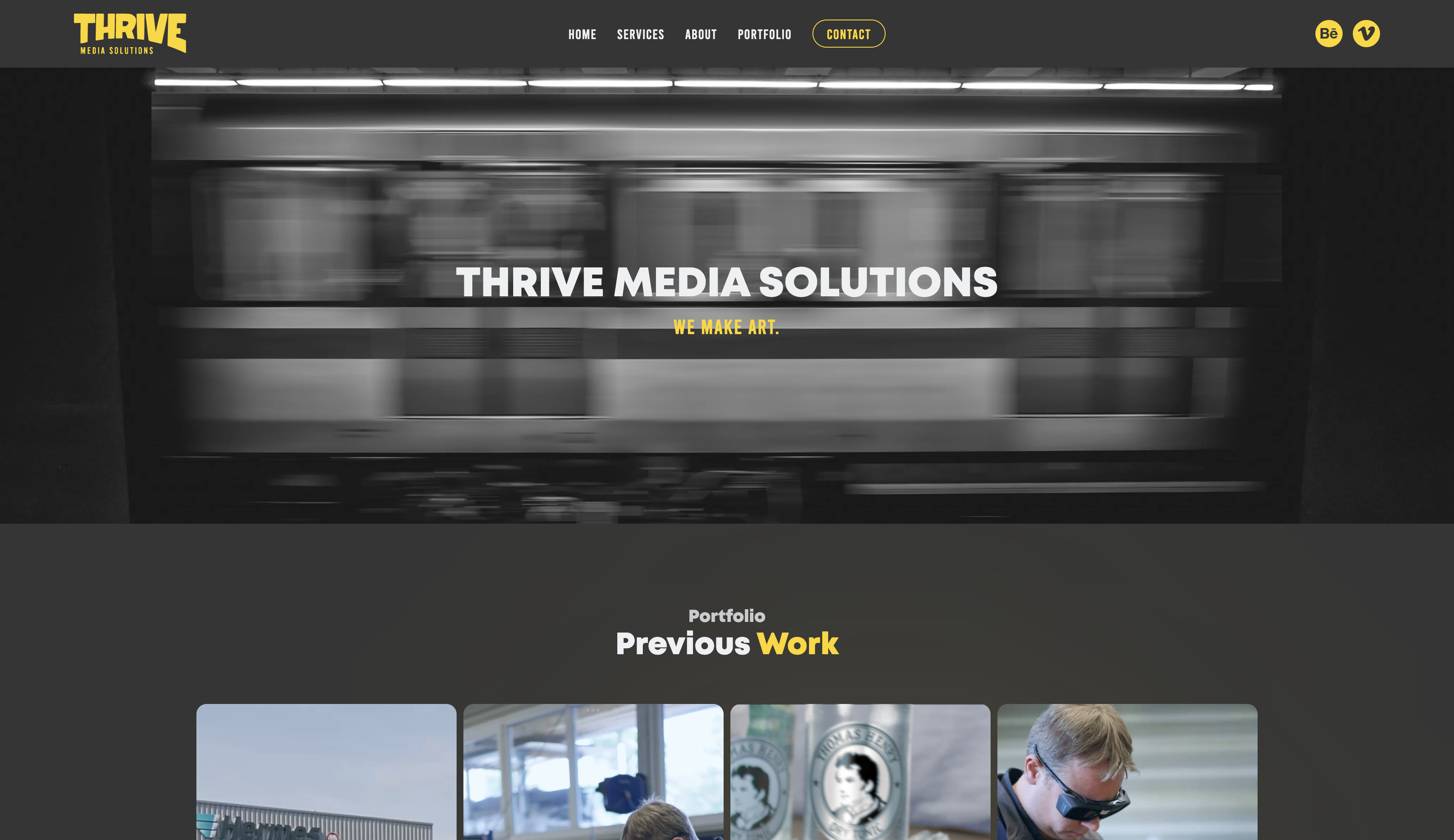 Thrive Media Landing Preview